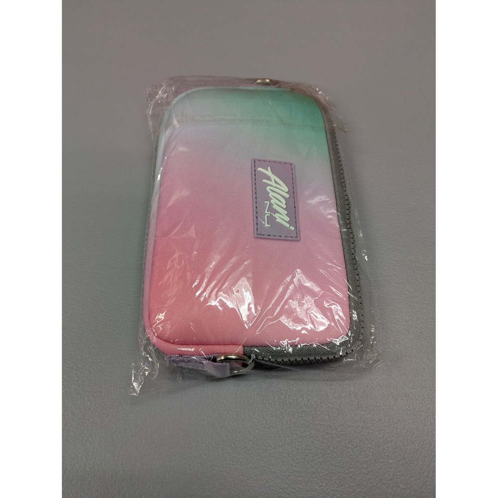 Pastel Ombre‎ Neoprene Zipper Pouch Alani Nu Small Pink Teal Mesh Pocket Bag